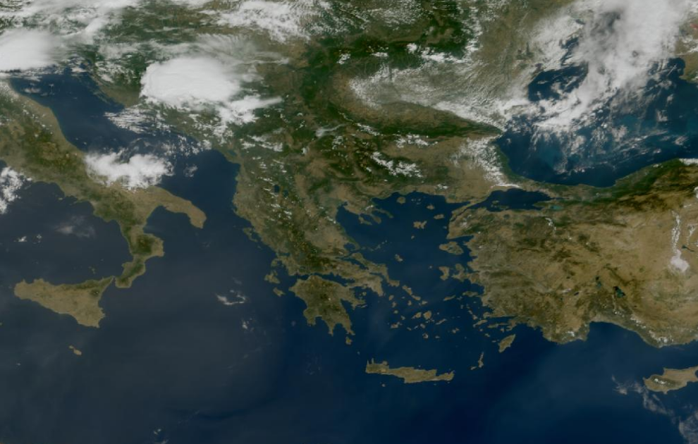 Τελευταία δορυφορική εικόνα νεφοκάλυψης