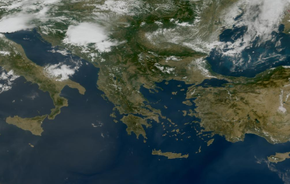 Τελευταία δορυφορική εικόνα νεφοκάλυψης