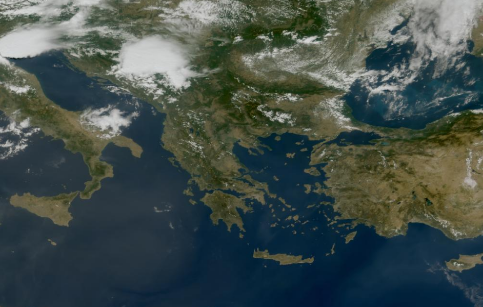 Τελευταία δορυφορική εικόνα νεφοκάλυψης