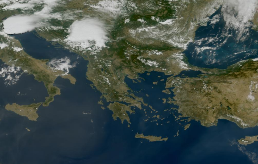 Τελευταία δορυφορική εικόνα νεφοκάλυψης