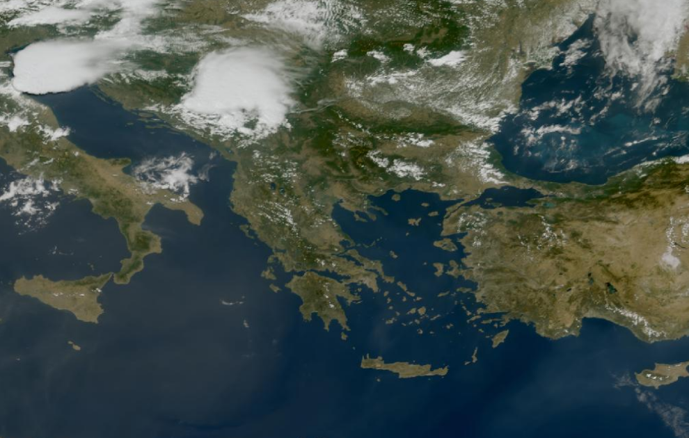 Τελευταία δορυφορική εικόνα νεφοκάλυψης