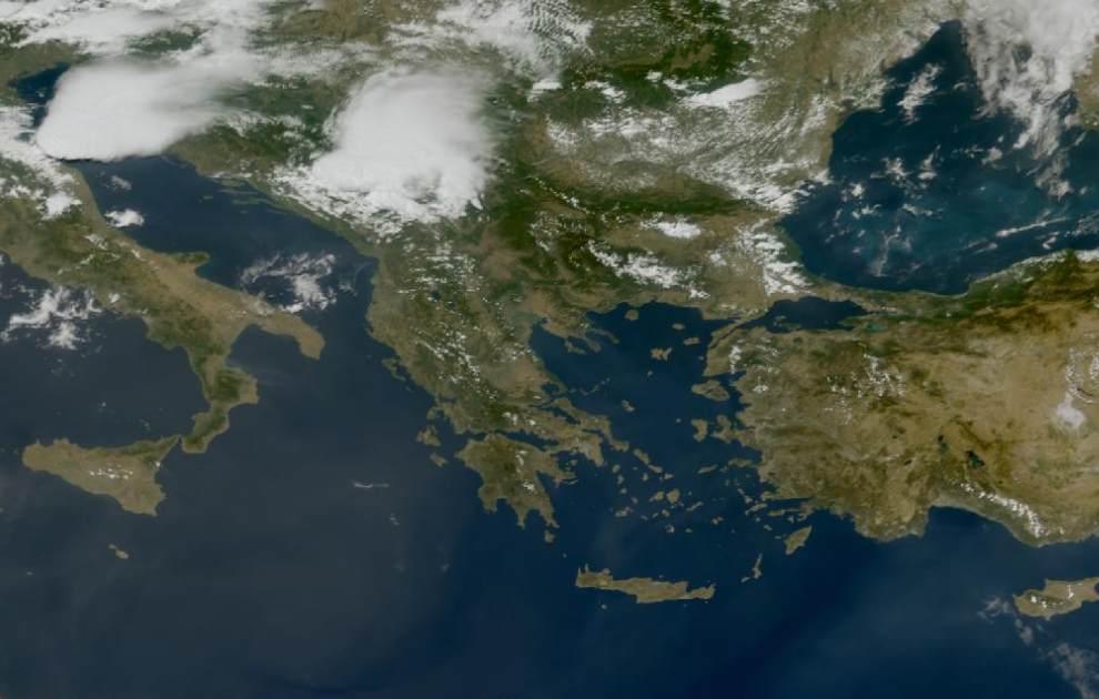 Τελευταία δορυφορική εικόνα νεφοκάλυψης