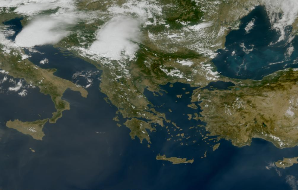 Τελευταία δορυφορική εικόνα νεφοκάλυψης
