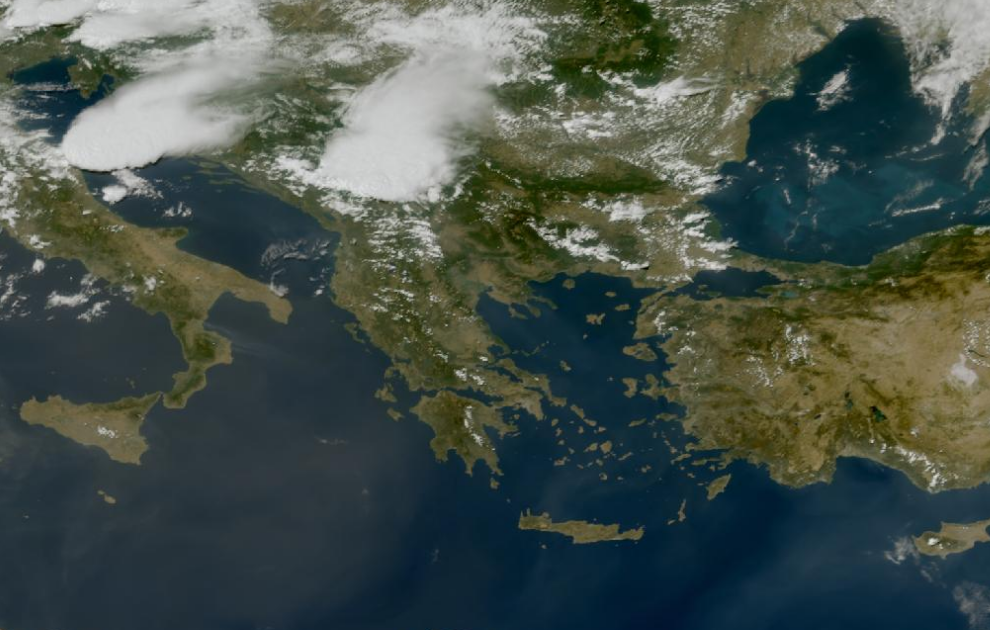 Τελευταία δορυφορική εικόνα νεφοκάλυψης