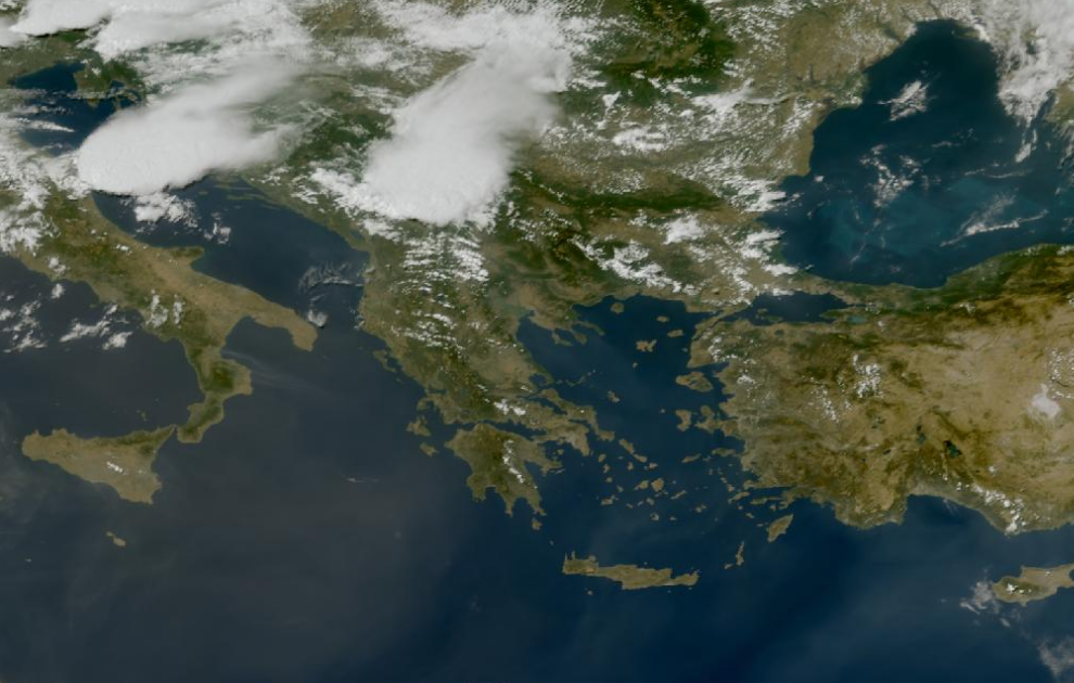 Τελευταία δορυφορική εικόνα νεφοκάλυψης