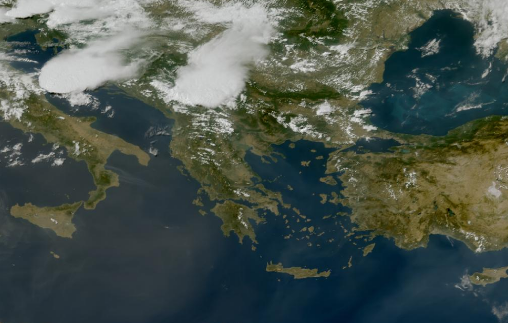 Τελευταία δορυφορική εικόνα νεφοκάλυψης