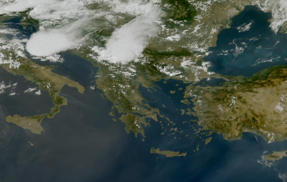 Τελευταία δορυφορική εικόνα νεφοκάλυψης