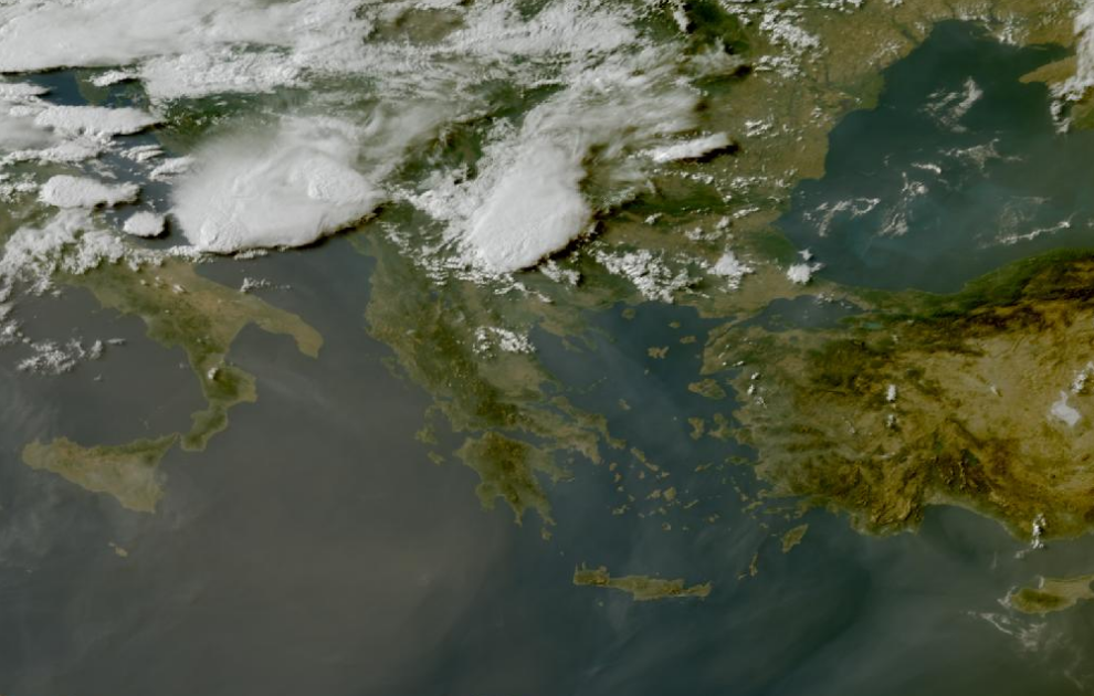 Τελευταία δορυφορική εικόνα νεφοκάλυψης