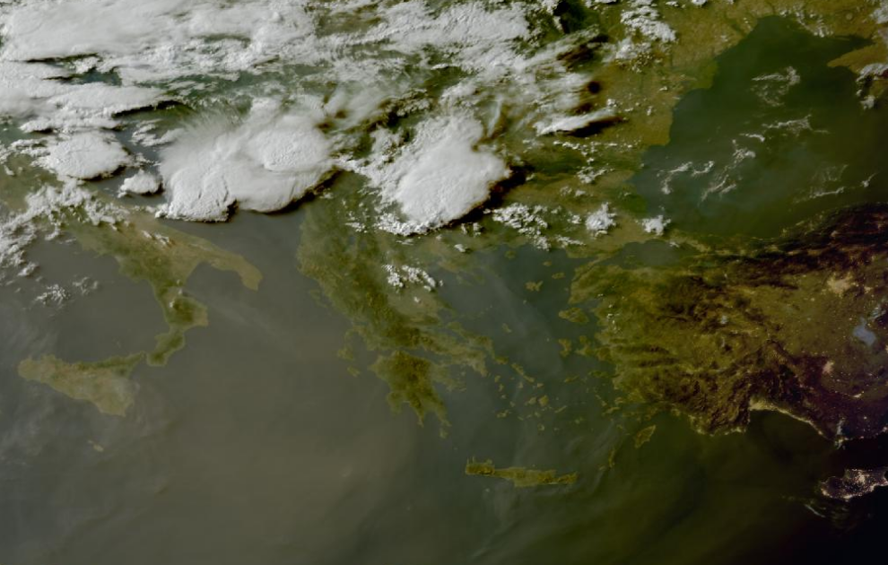 Τελευταία δορυφορική εικόνα νεφοκάλυψης