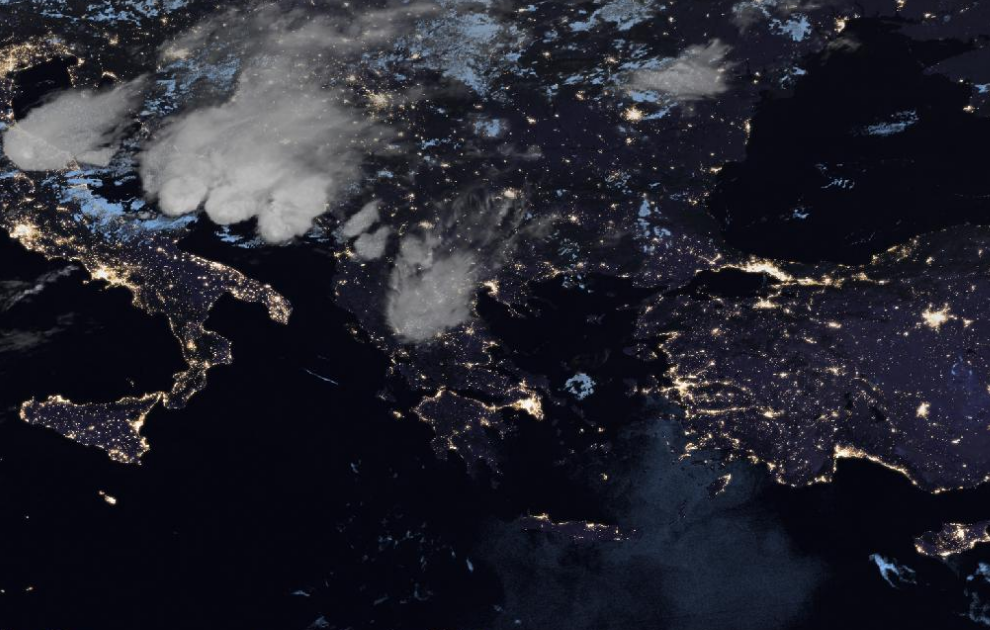 Τελευταία δορυφορική εικόνα νεφοκάλυψης