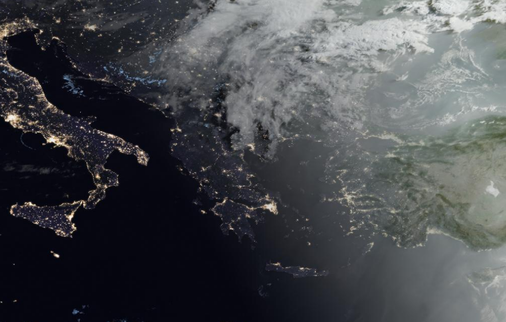 Τελευταία δορυφορική εικόνα νεφοκάλυψης
