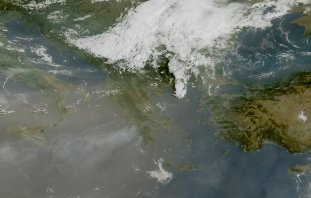 Τελευταία δορυφορική εικόνα νεφοκάλυψης