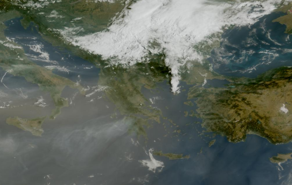 Τελευταία δορυφορική εικόνα νεφοκάλυψης
