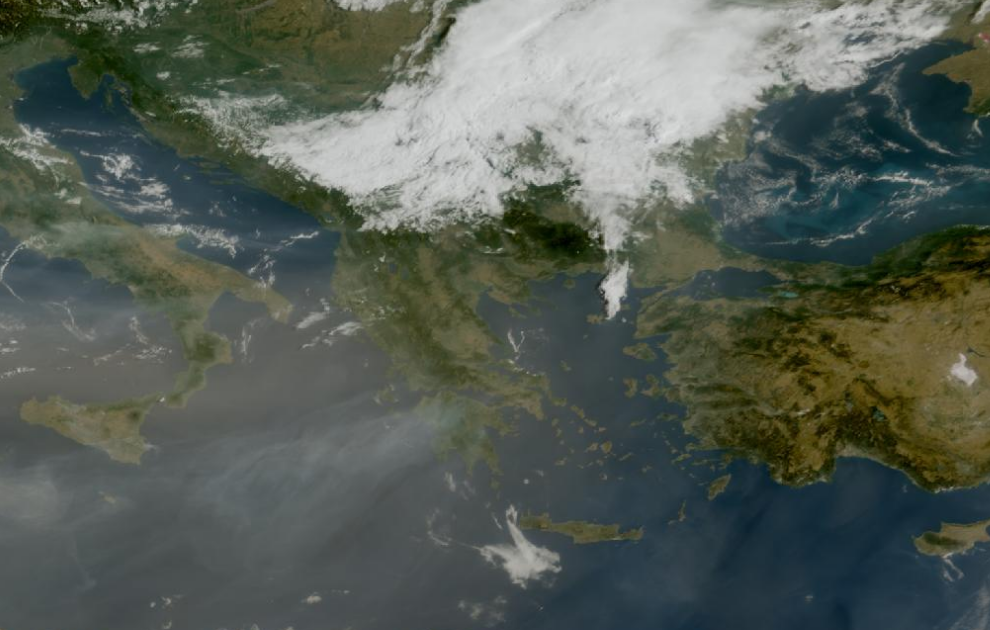 Τελευταία δορυφορική εικόνα νεφοκάλυψης