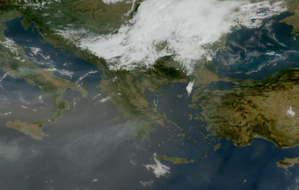 Τελευταία δορυφορική εικόνα νεφοκάλυψης