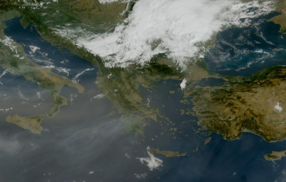 Τελευταία δορυφορική εικόνα νεφοκάλυψης