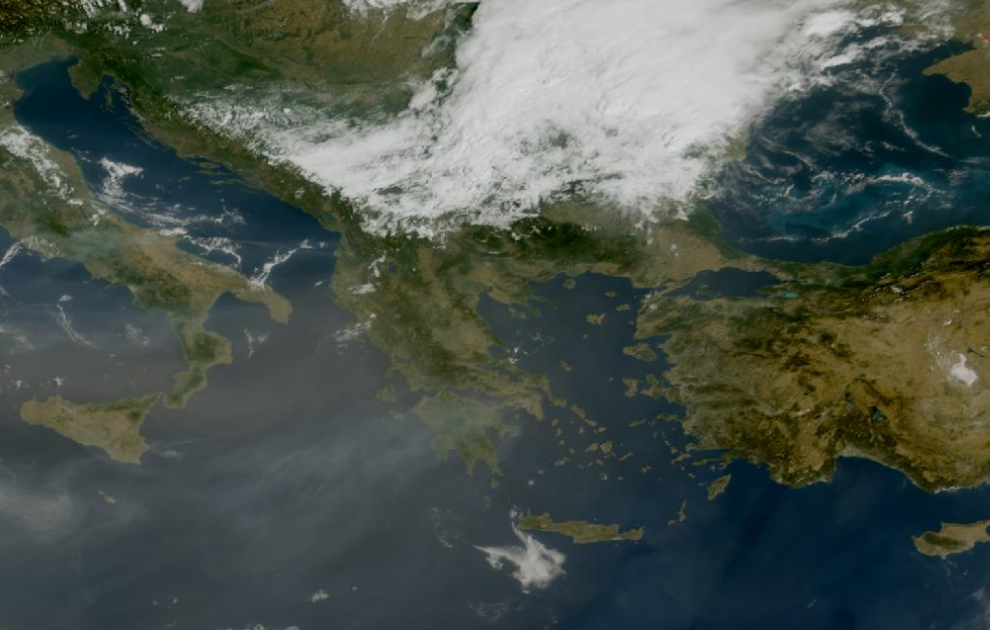 Τελευταία δορυφορική εικόνα νεφοκάλυψης