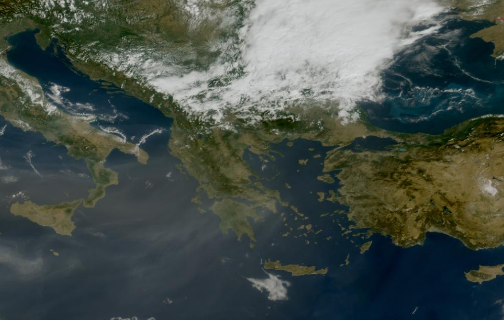 Τελευταία δορυφορική εικόνα νεφοκάλυψης
