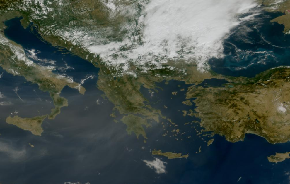 Τελευταία δορυφορική εικόνα νεφοκάλυψης