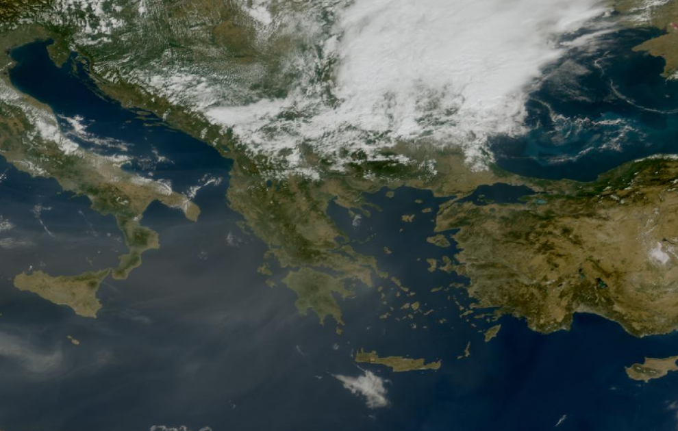 Τελευταία δορυφορική εικόνα νεφοκάλυψης