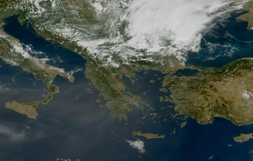 Τελευταία δορυφορική εικόνα νεφοκάλυψης