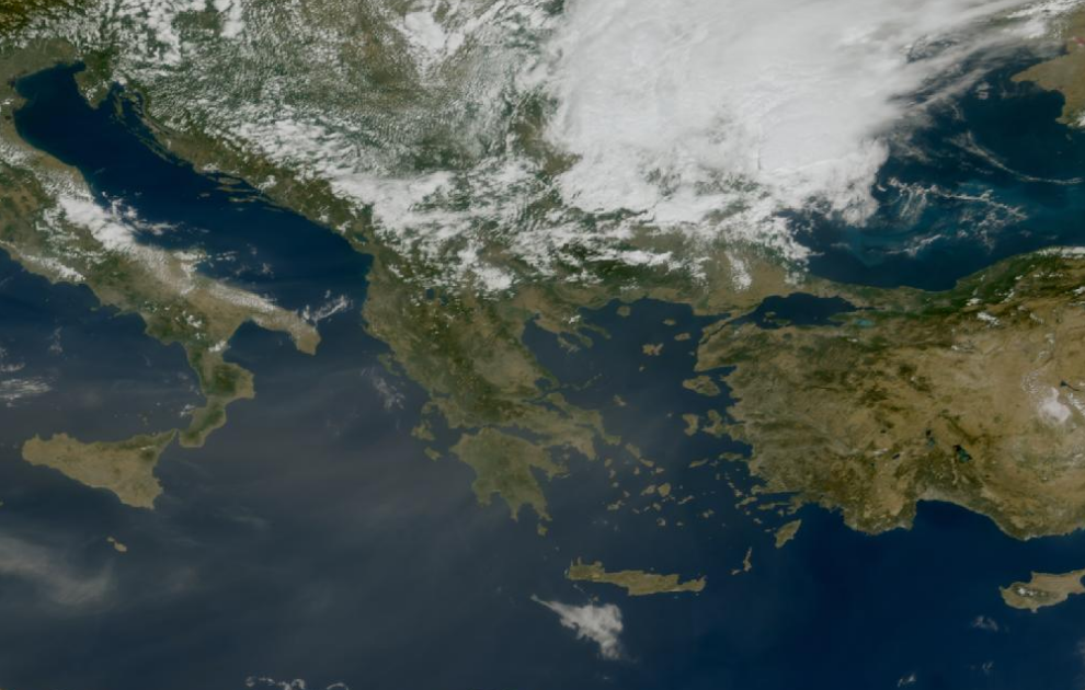 Τελευταία δορυφορική εικόνα νεφοκάλυψης