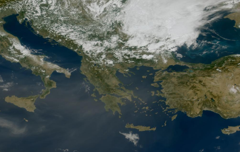 Τελευταία δορυφορική εικόνα νεφοκάλυψης