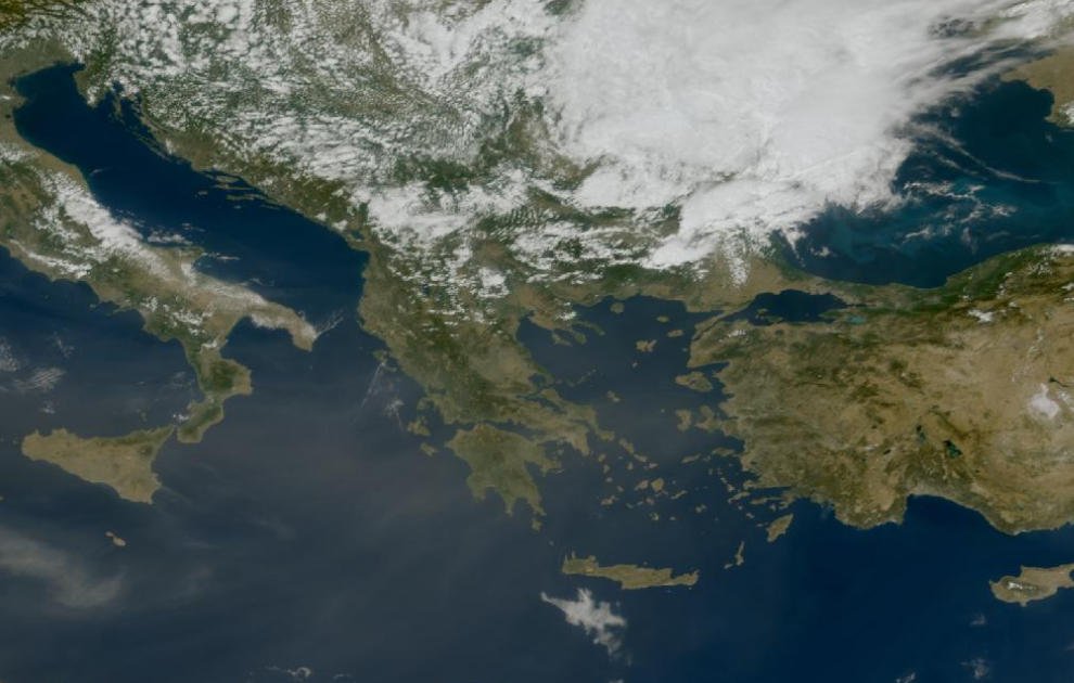 Τελευταία δορυφορική εικόνα νεφοκάλυψης