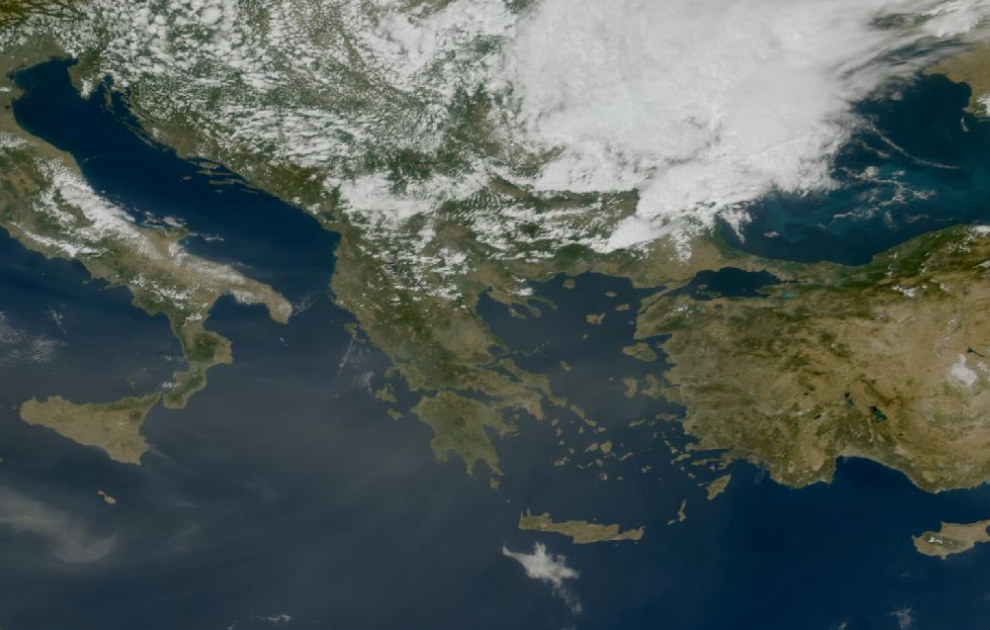 Τελευταία δορυφορική εικόνα νεφοκάλυψης
