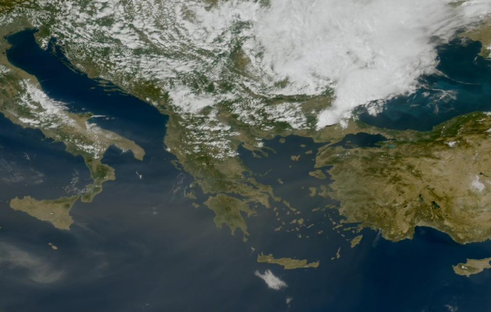 Τελευταία δορυφορική εικόνα νεφοκάλυψης