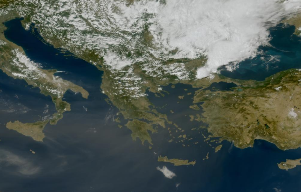 Τελευταία δορυφορική εικόνα νεφοκάλυψης