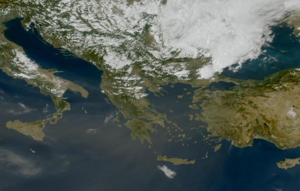 Τελευταία δορυφορική εικόνα νεφοκάλυψης