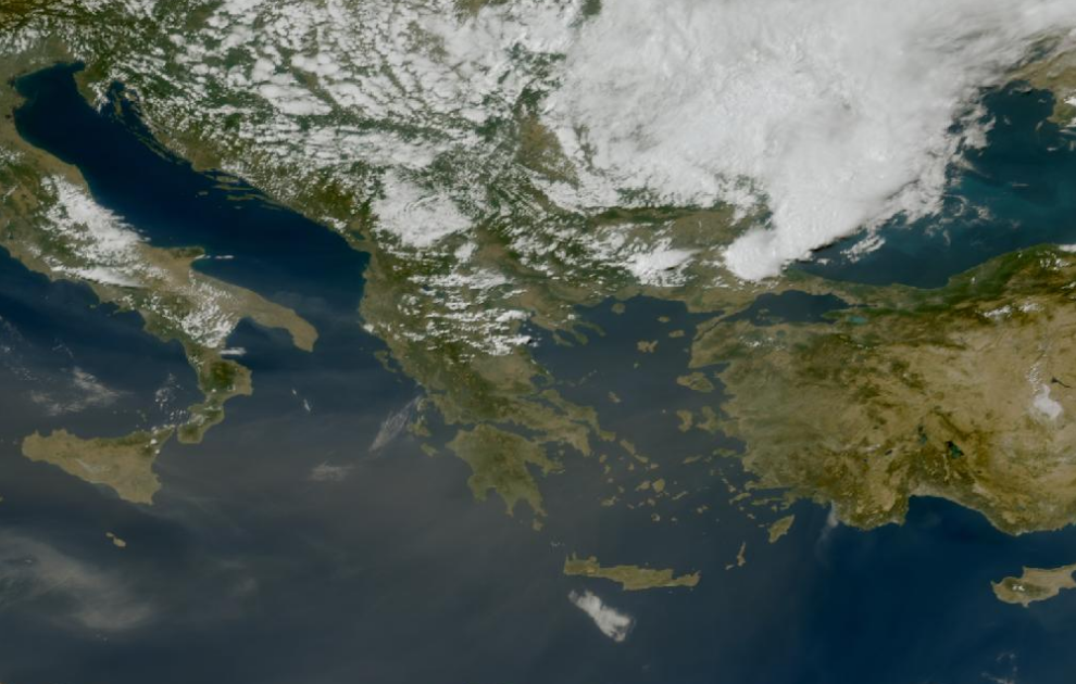 Τελευταία δορυφορική εικόνα νεφοκάλυψης
