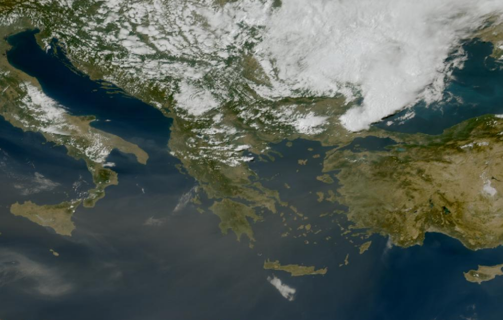 Τελευταία δορυφορική εικόνα νεφοκάλυψης