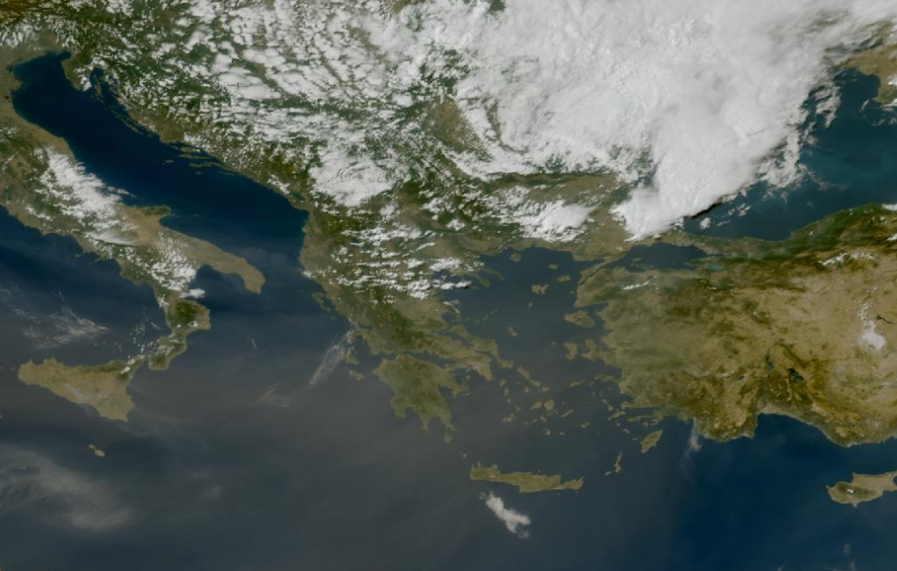 Τελευταία δορυφορική εικόνα νεφοκάλυψης