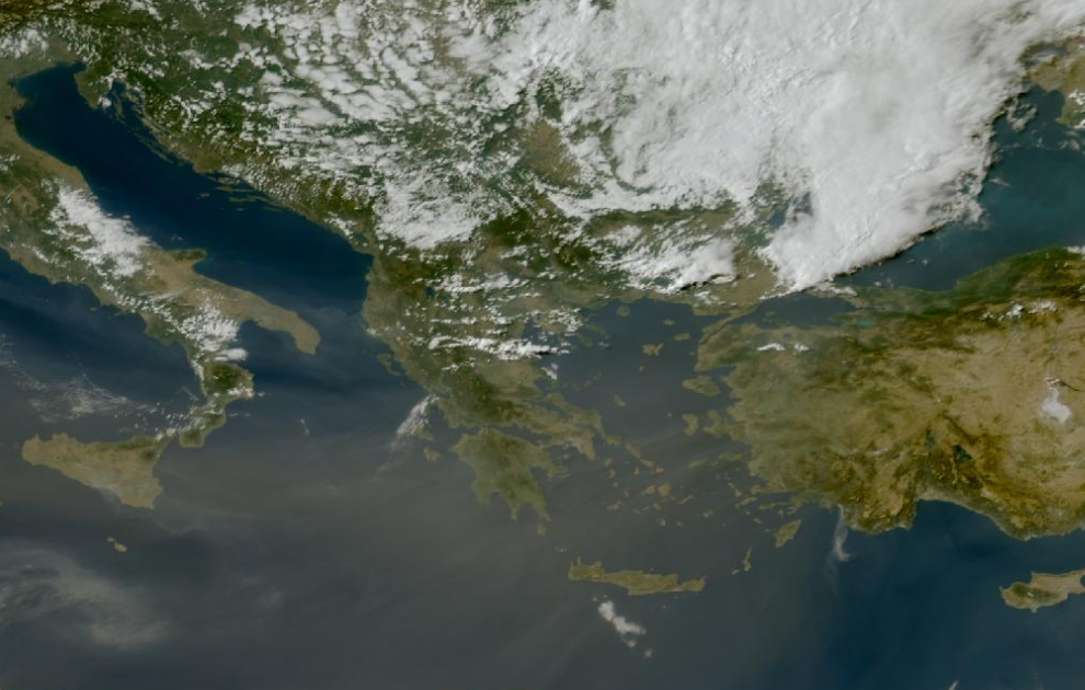 Τελευταία δορυφορική εικόνα νεφοκάλυψης
