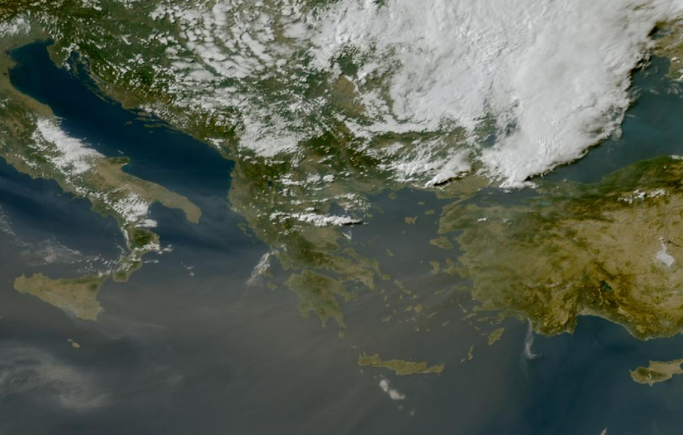 Τελευταία δορυφορική εικόνα νεφοκάλυψης
