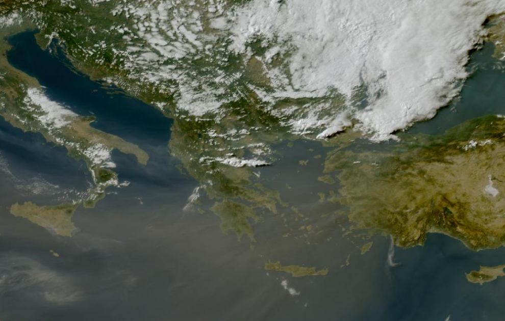 Τελευταία δορυφορική εικόνα νεφοκάλυψης