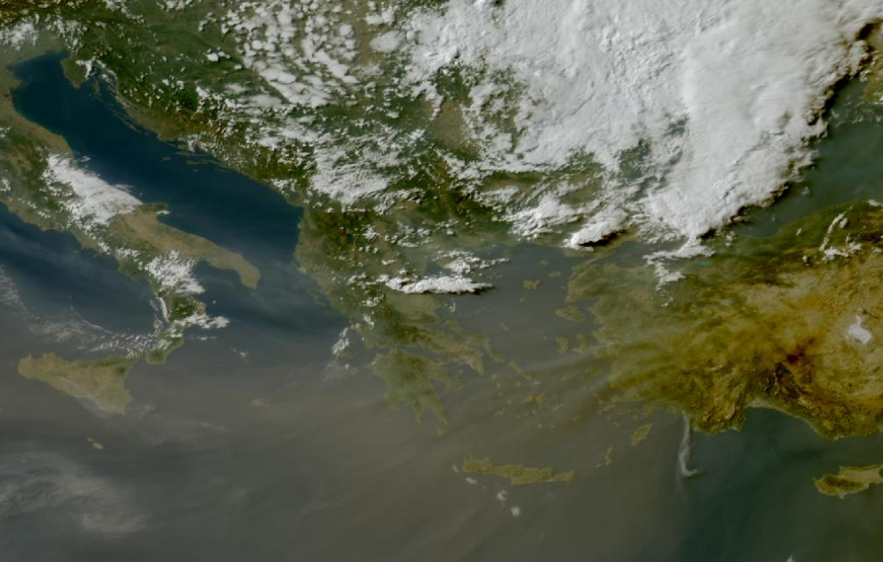 Τελευταία δορυφορική εικόνα νεφοκάλυψης