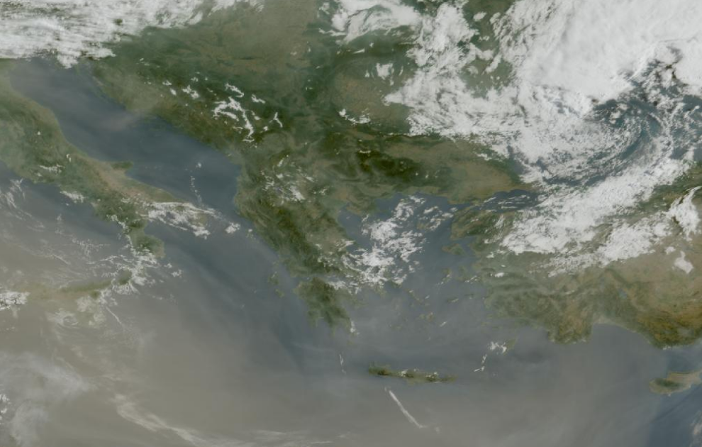 Τελευταία δορυφορική εικόνα νεφοκάλυψης