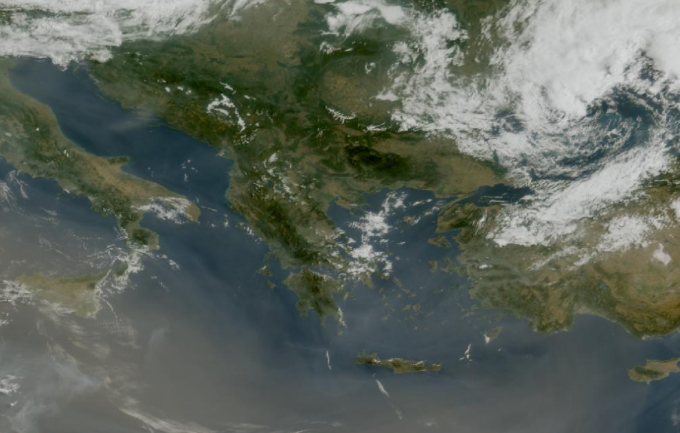 Τελευταία δορυφορική εικόνα νεφοκάλυψης