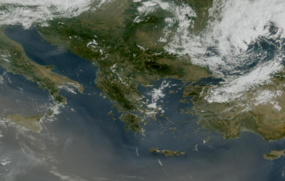 Τελευταία δορυφορική εικόνα νεφοκάλυψης