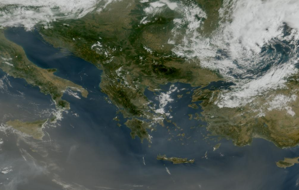 Τελευταία δορυφορική εικόνα νεφοκάλυψης