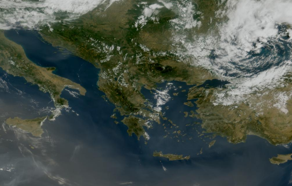 Τελευταία δορυφορική εικόνα νεφοκάλυψης