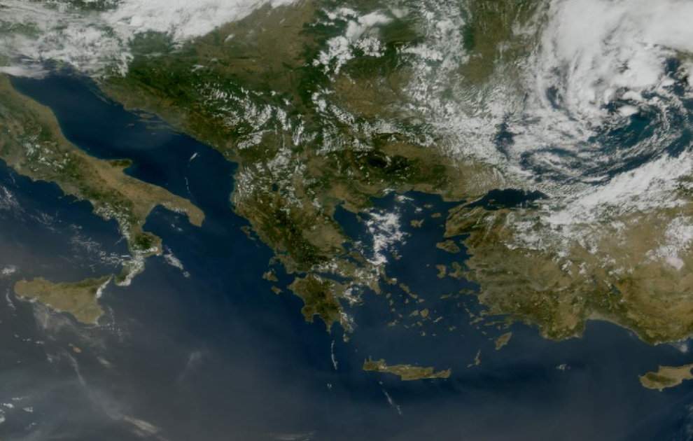 Τελευταία δορυφορική εικόνα νεφοκάλυψης