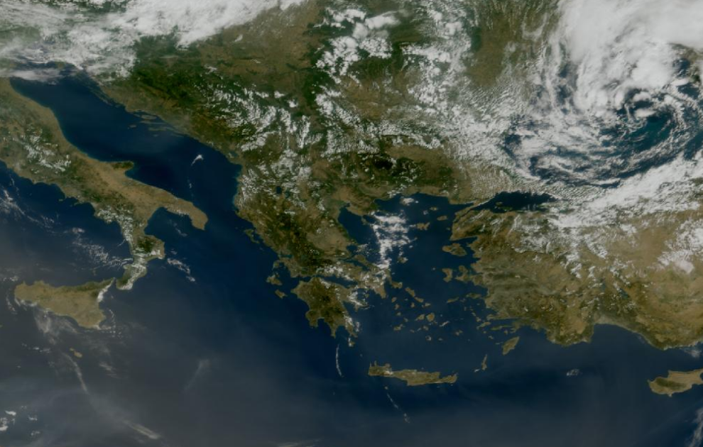Τελευταία δορυφορική εικόνα νεφοκάλυψης