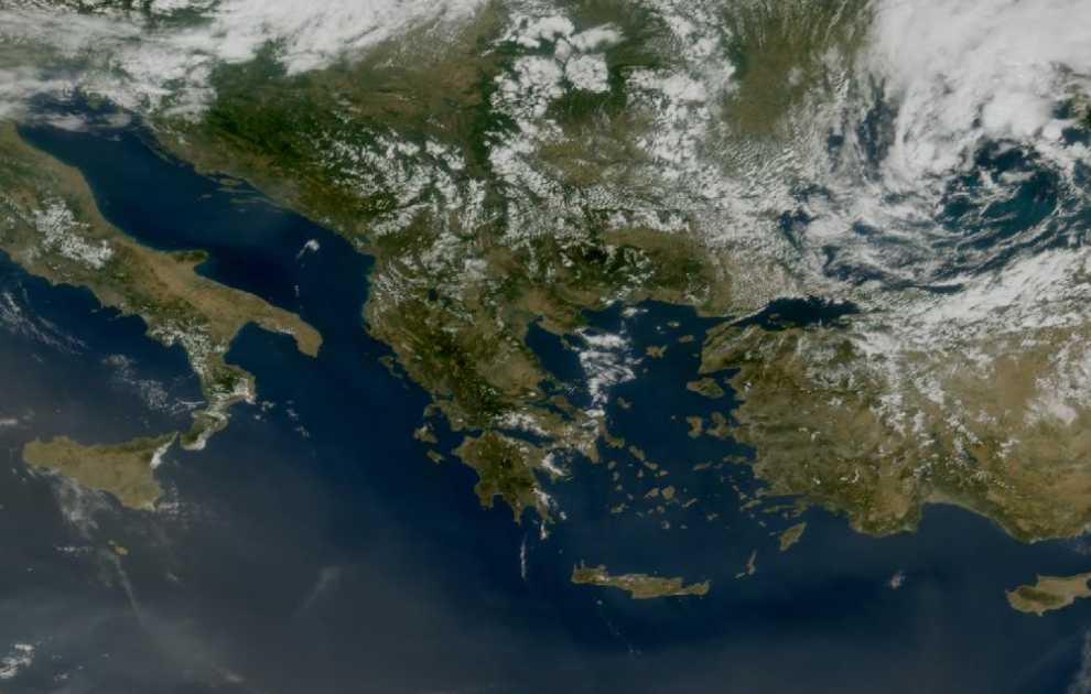 Τελευταία δορυφορική εικόνα νεφοκάλυψης