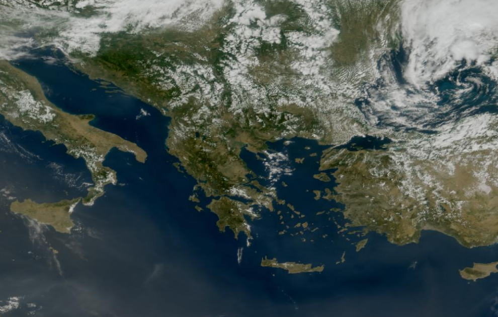 Τελευταία δορυφορική εικόνα νεφοκάλυψης