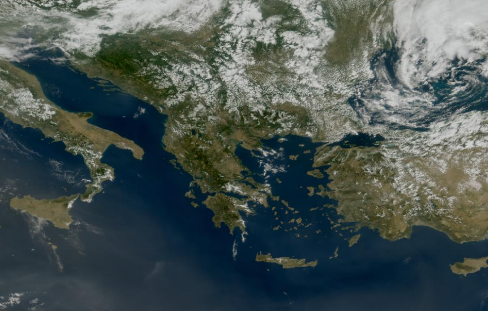 Τελευταία δορυφορική εικόνα νεφοκάλυψης