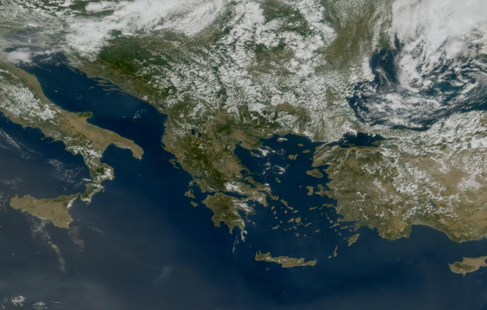 Τελευταία δορυφορική εικόνα νεφοκάλυψης